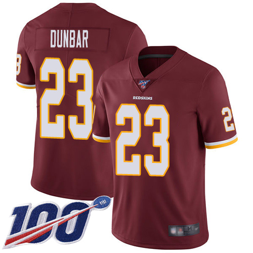 Washington Redskins Limited Burgundy Red Men Quinton Dunbar Home Jersey NFL Football #23 100th